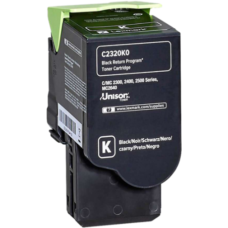 Lexmark C2320K0 Toner Noir Original 