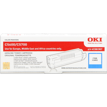 OKI 43381907 Toner Cyan Original 