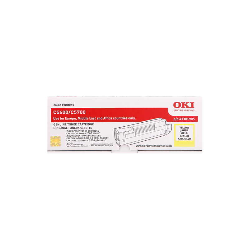 OKI 43381905 Toner Jaune Original