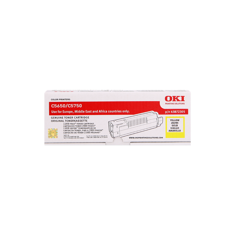 OKI 43872305 Toner Jaune Original