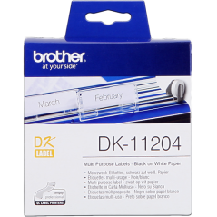 Brother DK-11204 Étiquettes Noir sur Blanc Originales 