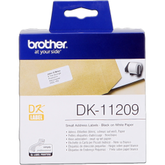 Brother DK-11209 Étiquettes Noir sur Blanc Originales 