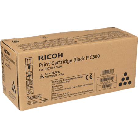 Ricoh P C600BK Toner Noir Original 