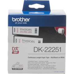 Brother DK-22251 Étiquettes Noir / Bleu / Blanc Originales 