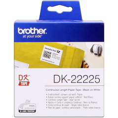 Brother DK-22225 Étiquettes Noir sur Blanc Originales 