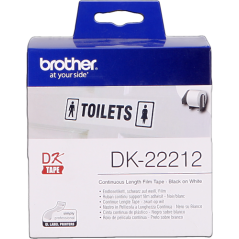 Brother DK-22212 Étiquettes Noir sur Blanc Originales 