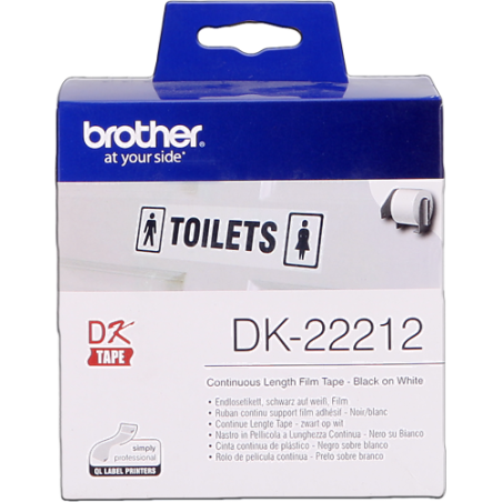 Brother DK-22212 Étiquettes Noir sur Blanc Originales 