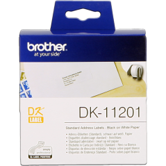 Brother DK-11201 Étiquettes Noir sur Blanc Originales 