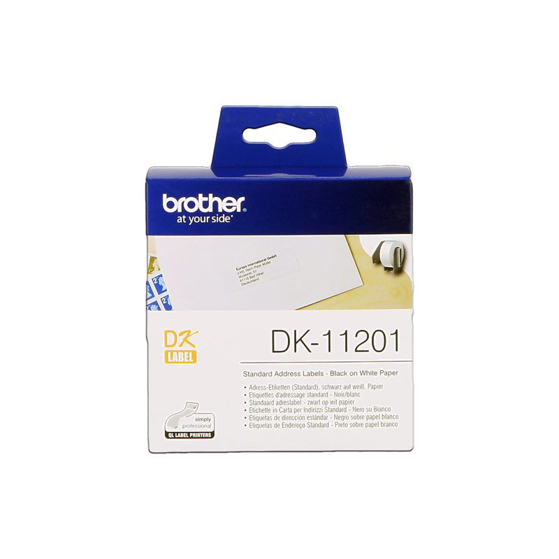 Brother DK-11201 Étiquettes Noir sur Blanc Originales