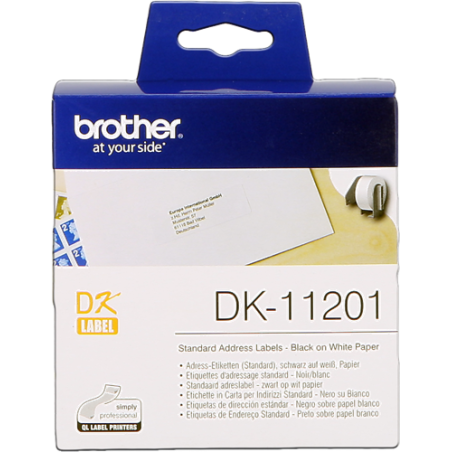 Brother DK-11201 Étiquettes Noir sur Blanc Originales 