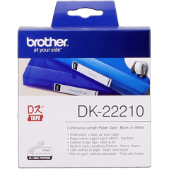 Brother DK-22210 Étiquettes Noir sur Blanc Originales 