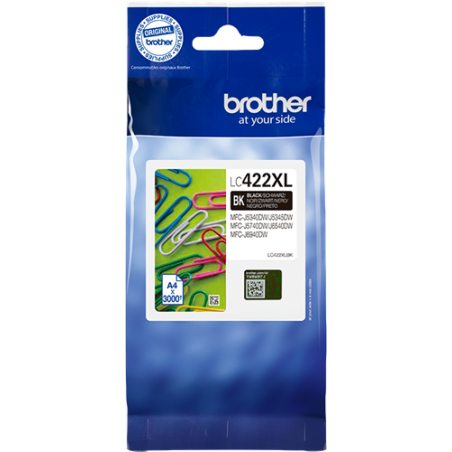 Brother LC422XLBK Cartouche Noir Originale 