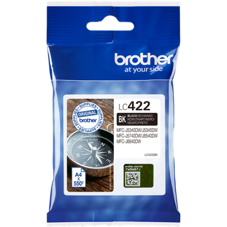 Brother LC422BK Cartouche Noir Originale 