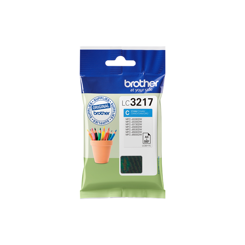 Brother LC3217C Cartouche Cyan Originale