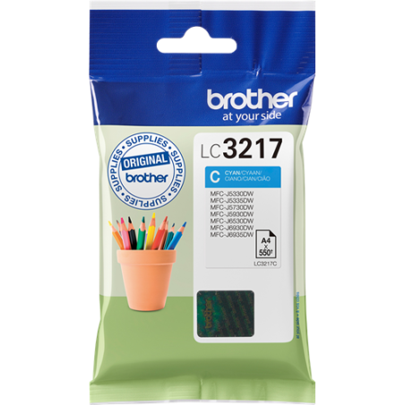 Brother LC3217C Cartouche Cyan Originale 