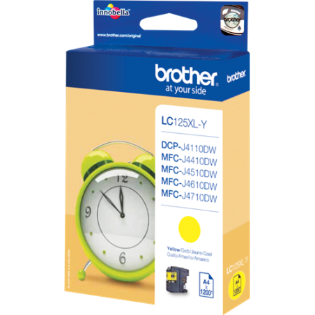 Brother LC125XLY Cartouche Jaune Originale 
