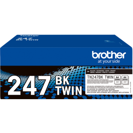 Brother TN-247BK TWIN Multipack Noir Original 