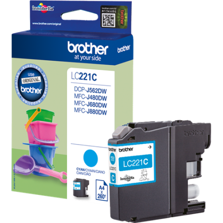 Brother LC221C Cartouche Cyan Originale 