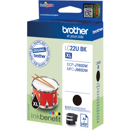 Brother LC22UBK Cartouche Noir Originale 