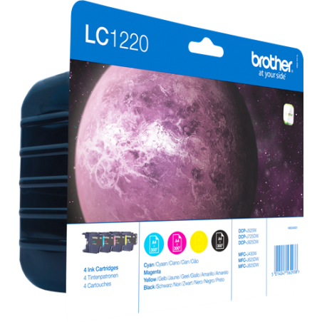 Brother LC1220 Multipack 4 Couleurs Original 
