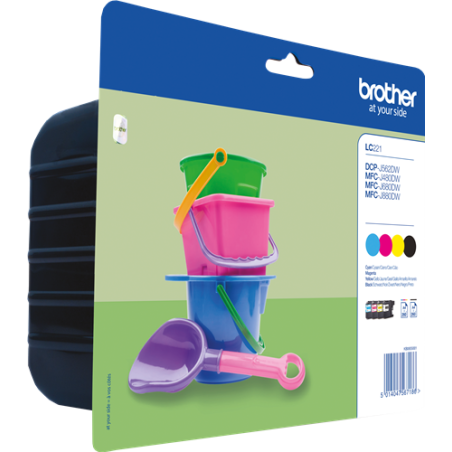 Brother LC221 Multipack 4 Couleurs Original 