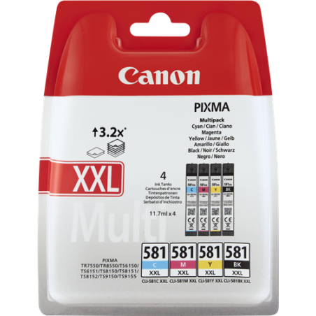 Canon CLI-581 XXL Multipack 4 Couleurs Original 