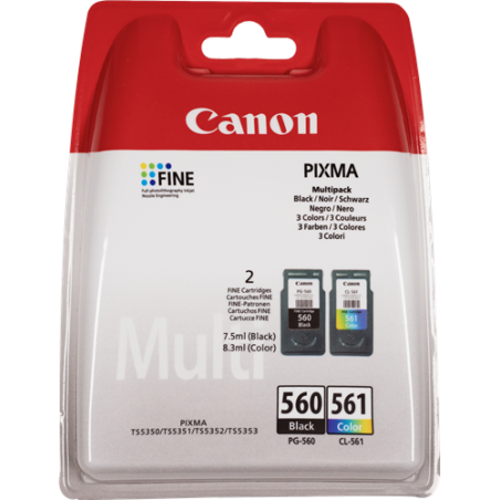 Canon PG-560 + CL-561 Multipack 4 Couleurs Original 