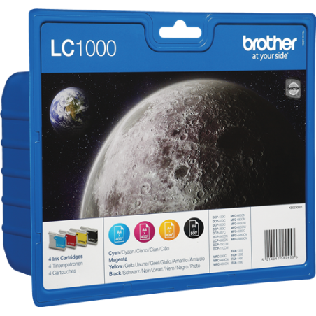 Brother LC1000 Multipack 4 Couleurs Original 