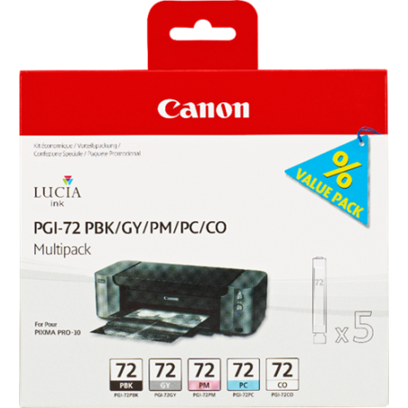 Canon PGI-72 Multipack 5 Couleurs Original 