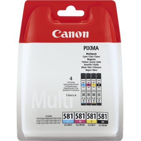 Canon CLI-581 Multipack 4 Couleurs Original 