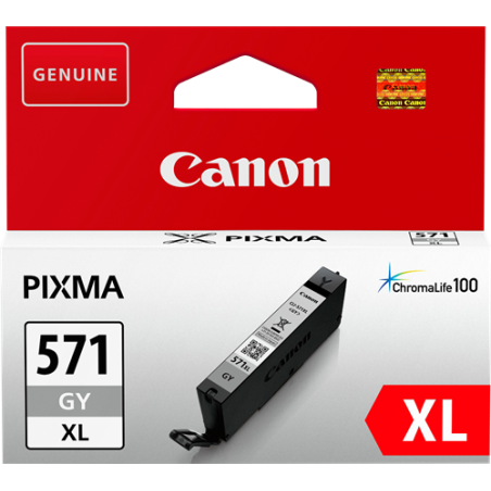 Canon CLI-571gy XL Cartouche Gris Originale 
