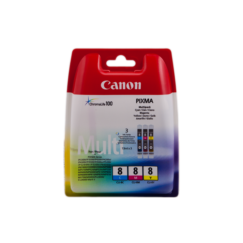 Canon CLI-8 Multipack 3 Couleurs Original