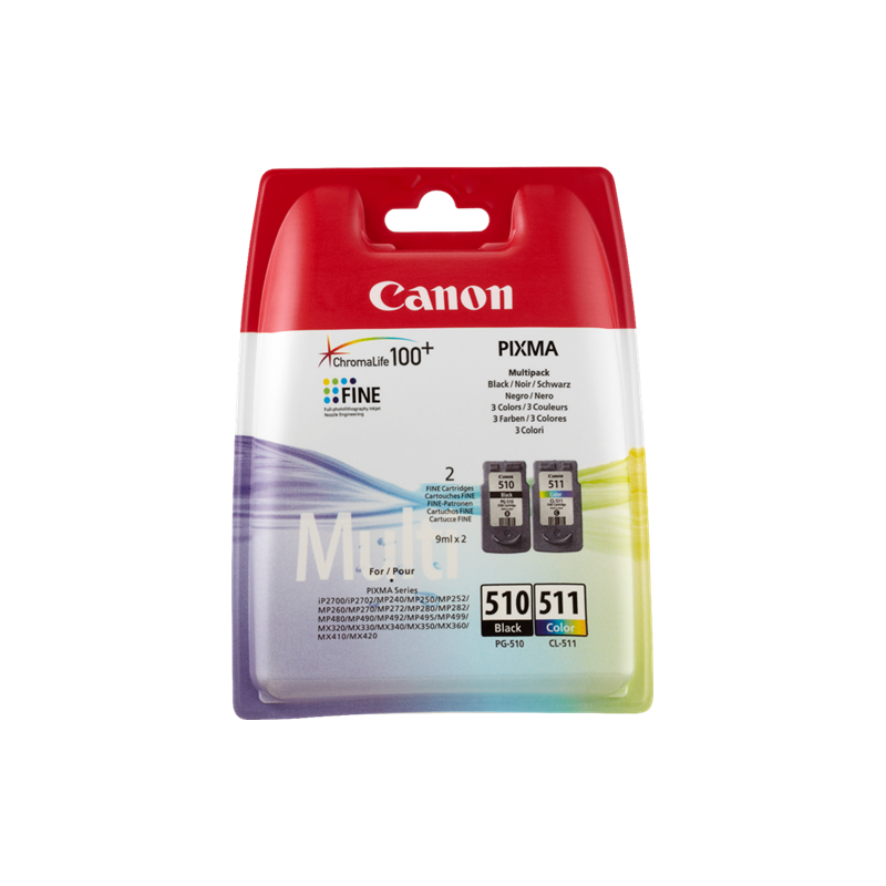 Canon PG-510 + CL-511 Multipack 2 Cartouches Original