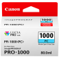 Canon PFI-1000pc Cartouche Photo Cyan Originale Canon PFI-1000pc Cartouche Photo Cyan Originale