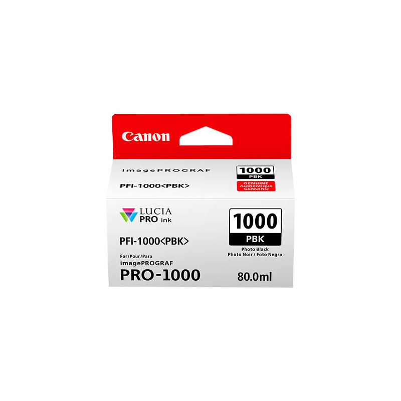 Canon PFI-1000pbk Cartouche Photo Noir Originale Canon PFI-1000pbk Cartouche Photo Noir Originale