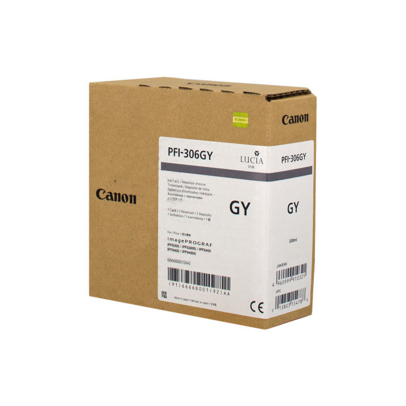 Canon PFI-306gy Cartouche Gris Originale