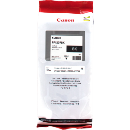 Canon PFI-207bk Cartouche Noir Originale 
