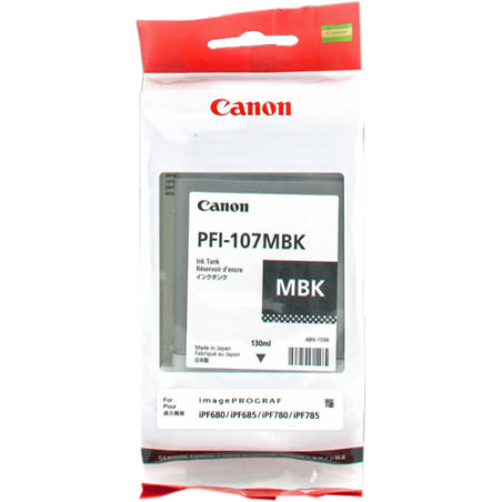 Canon PFI-107mbk Cartouche Noir mat Originale 