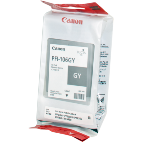 Canon PFI-106gy Cartouche Gris Originale 