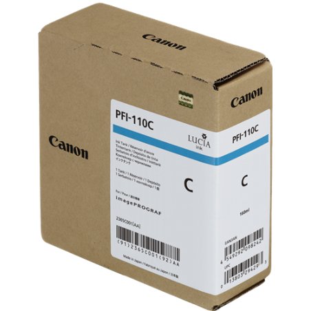 Canon PFI-110c Cartouche Cyan Originale 