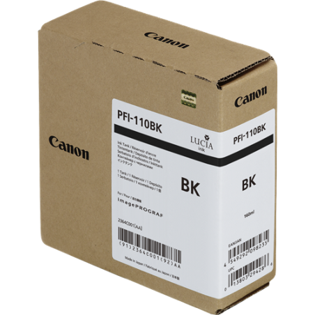 Canon PFI-110bk Cartouche Noir Originale 