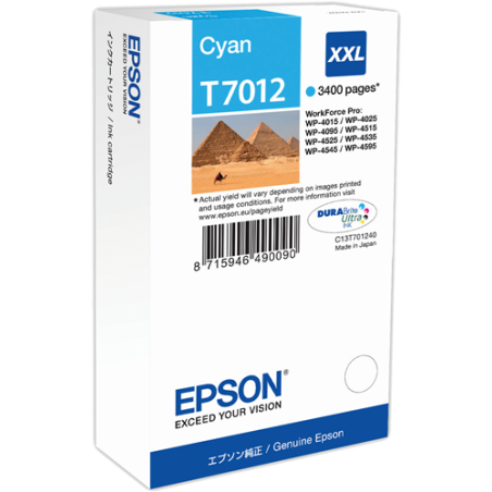 Epson T7012 Cartouche Cyan Originale 