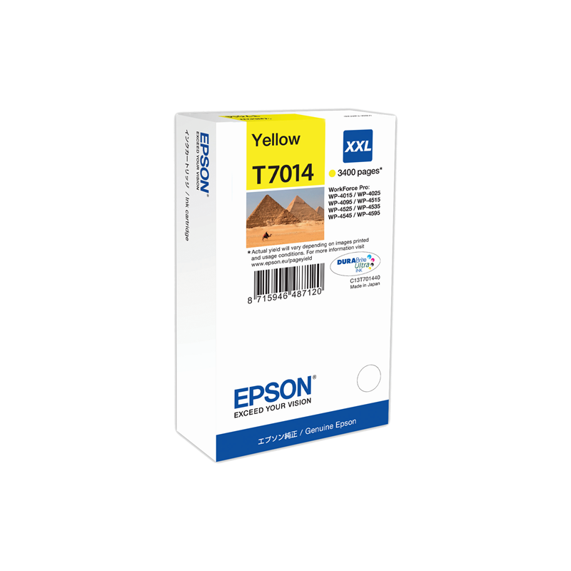 Epson T7014 Cartouche Jaune Originale Epson T7014 Cartouche Jaune Originale