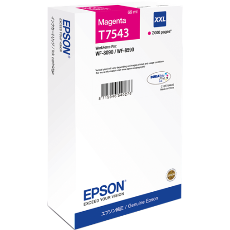 Epson T7543 XXL Cartouche Magenta Originale 