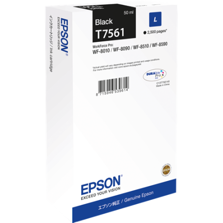 Epson T7561 Cartouche Noir Originale 