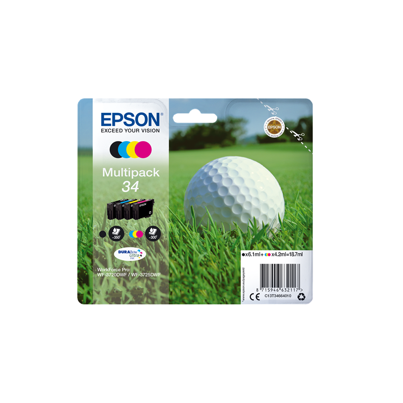 Epson 34 Multipack 4 Cartouches Originales