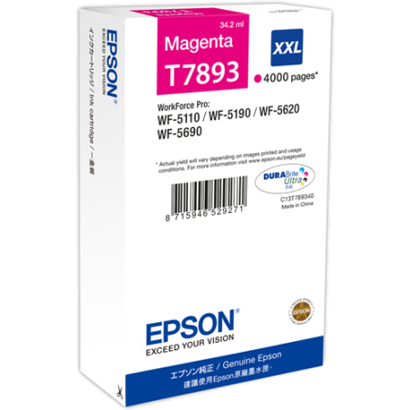 Epson T7893 Cartouche Magenta Originale 