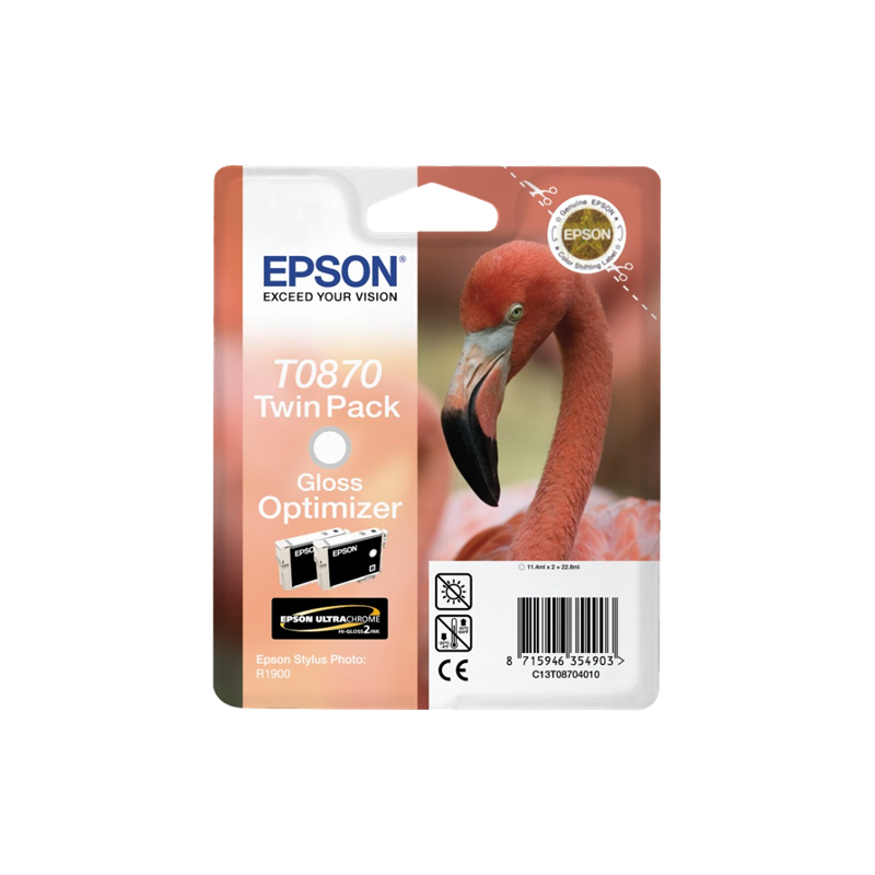 Epson T0870 Twin Pack Multipack Optimisateur de brillant Original