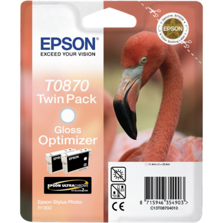 Epson T0870 Twin Pack Multipack Optimisateur de brillant Original 