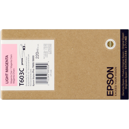 Epson T603C Cartouche Magenta clair Originale 